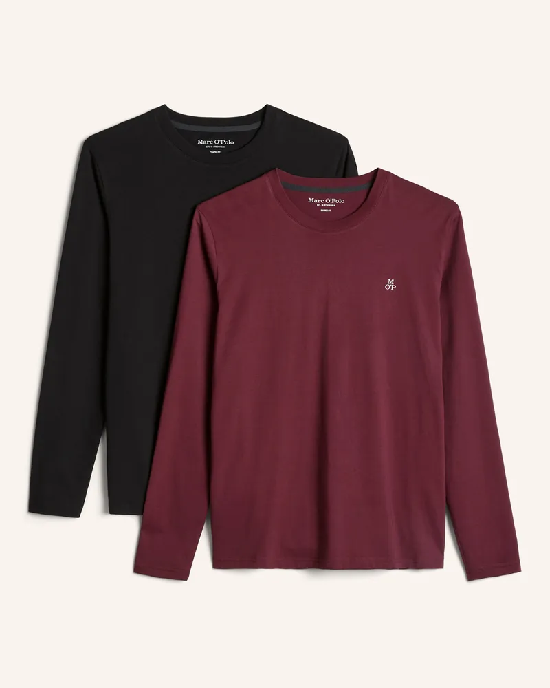 Marc O'Polo Langarmshirt schwarz Schwarz