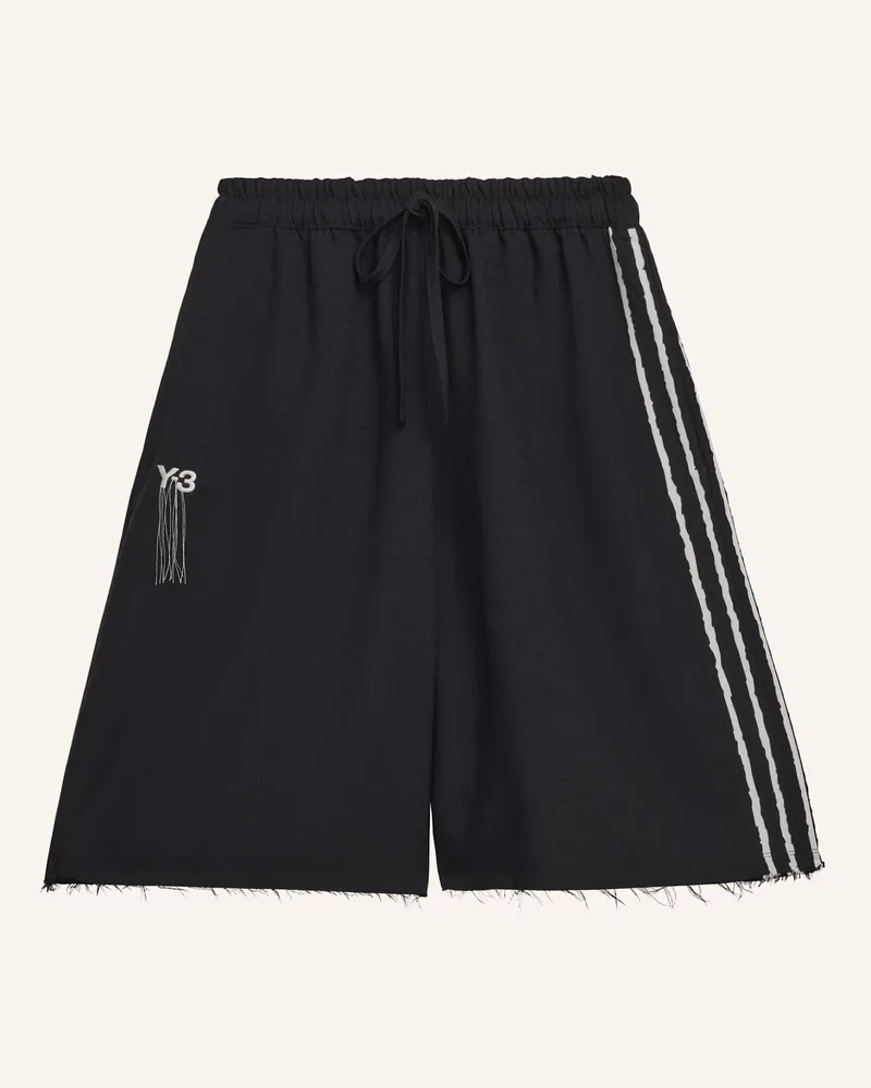Y-3 Y-3 SPORT UNIFORM RAW CUT 3-STREIFEN SHORTS Schwarz