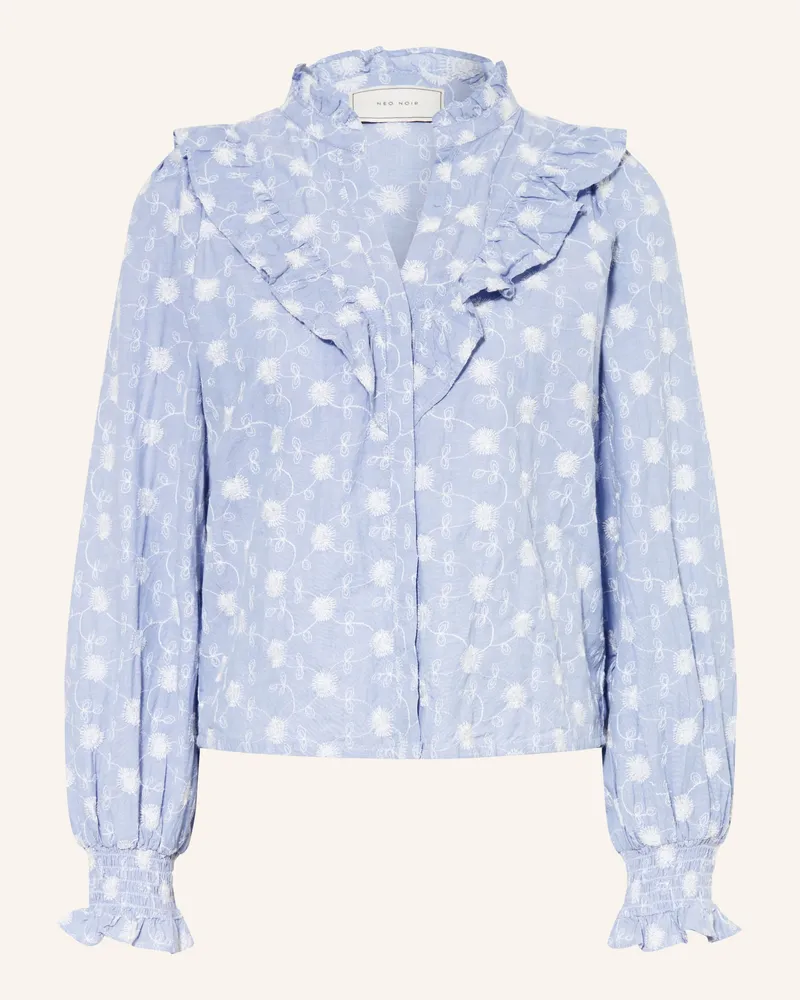 Neo Noir Bluse DEGAS mit Rüschen Hellblau