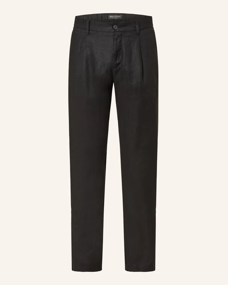 Marc O'Polo Leinenchino Tapered Fit schwarz Schwarz