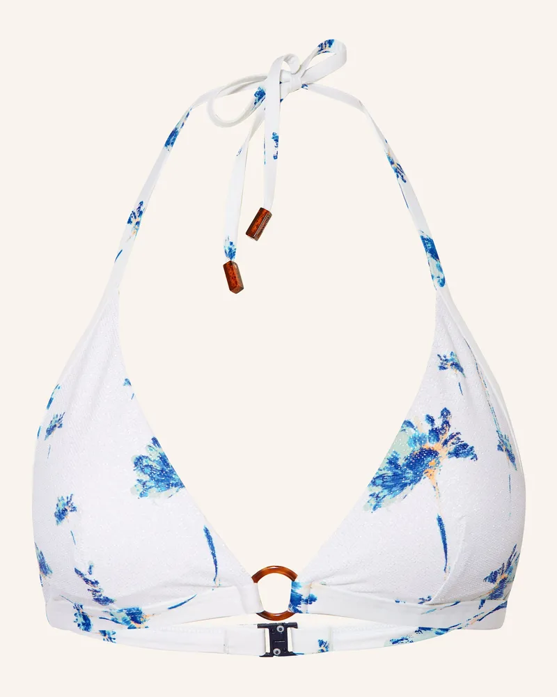 Vilebrequin Neckholder-Bikini-Top HERBIER SHINY FLECHETT mit Glitzergarn Ecru
