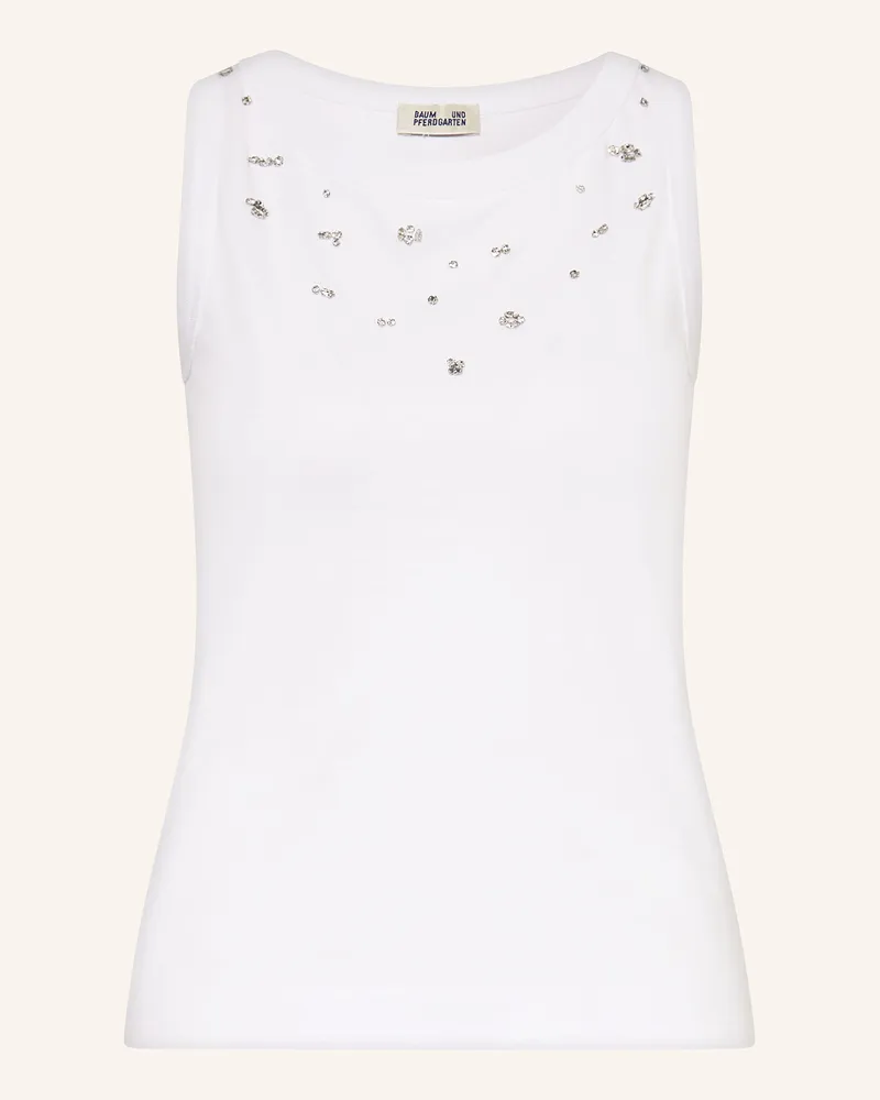 Baum und Pferdgarten Top Joline Mit Schmucksteinen weiss Weiss