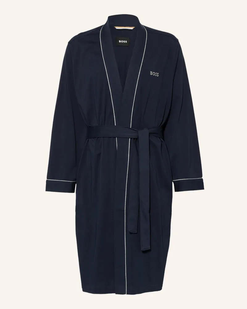HUGO BOSS Herren-Bademantel blau Dunkelblau