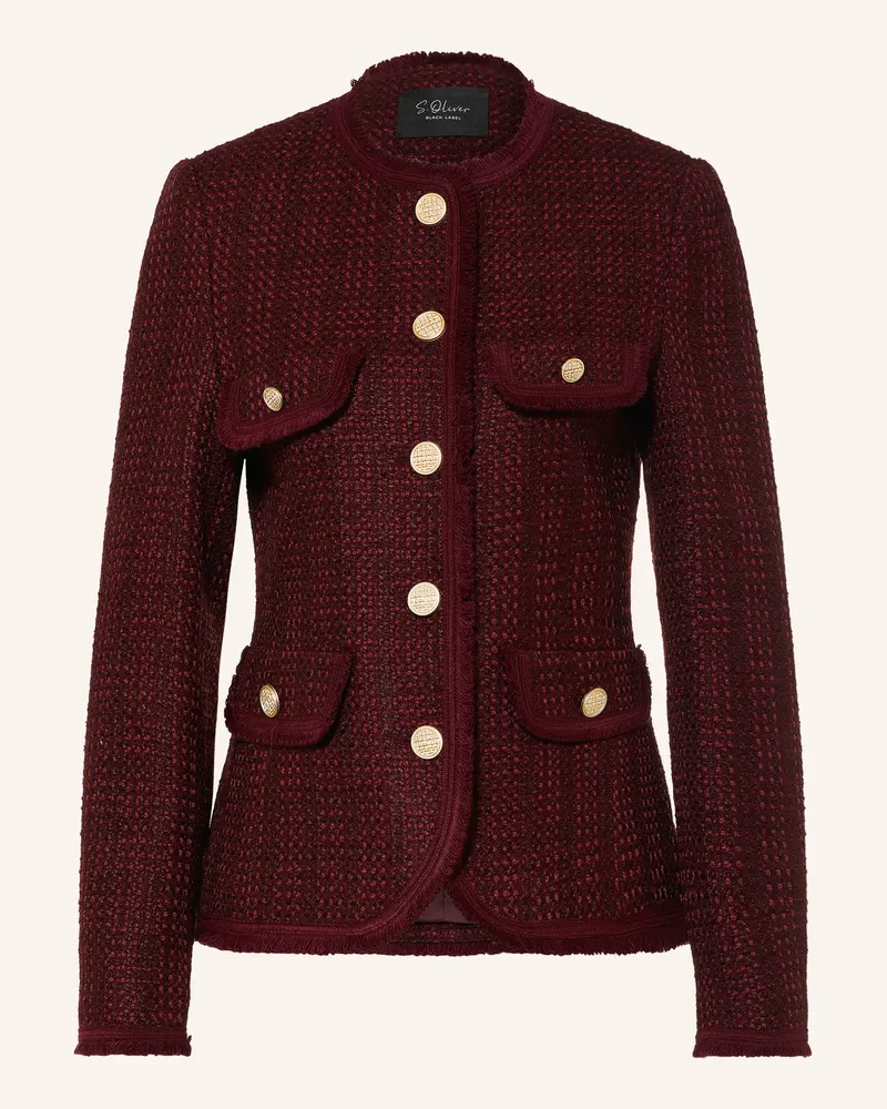 S.Oliver Bouclé-Blazer rot Dunkelrot