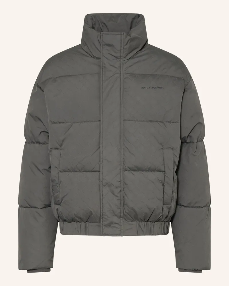 Daily Paper Steppjacke Renako Monogram grau Dunkelgrau