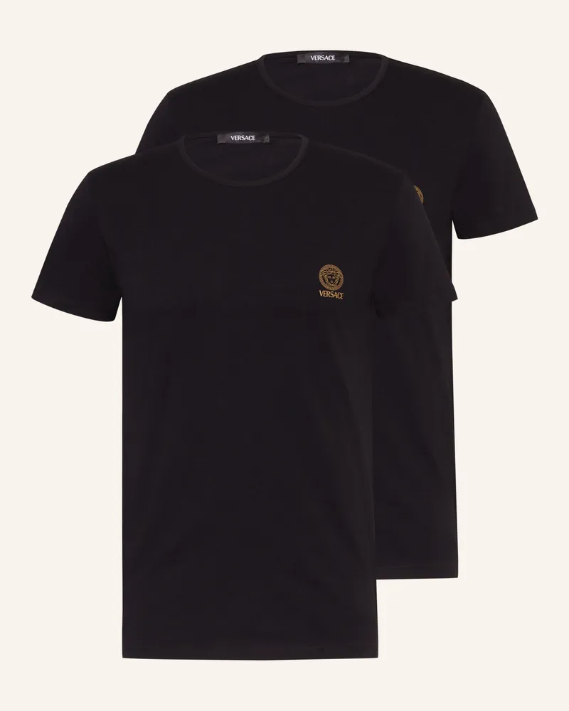 Versace 2er-Pack T-Shirts Schwarz