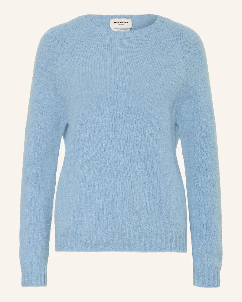 Max Mara Pullover Ghiacci Mit Alpaka blau Hellblau