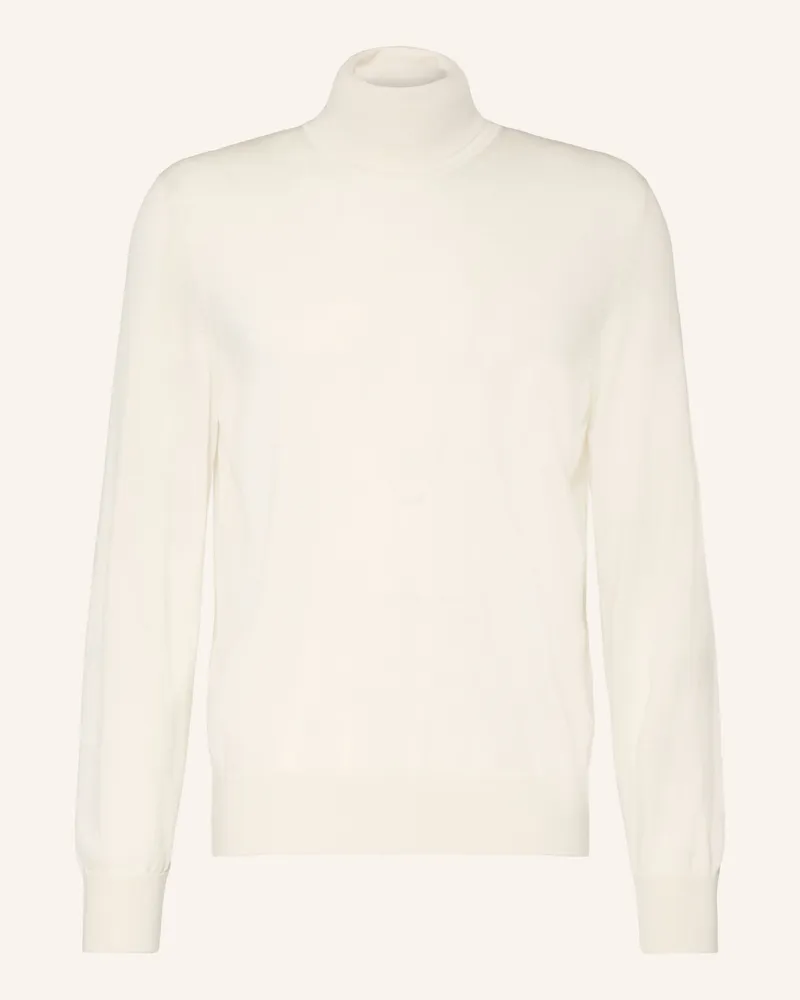 HUGO BOSS Rollkragenpullover Musso weiss Creme