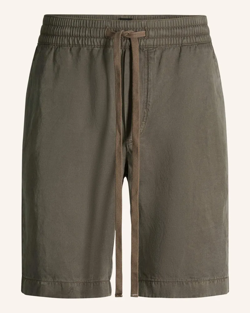 Strellson Shorts Kaji Relaxed Fit Mit Leinen gruen Oliv