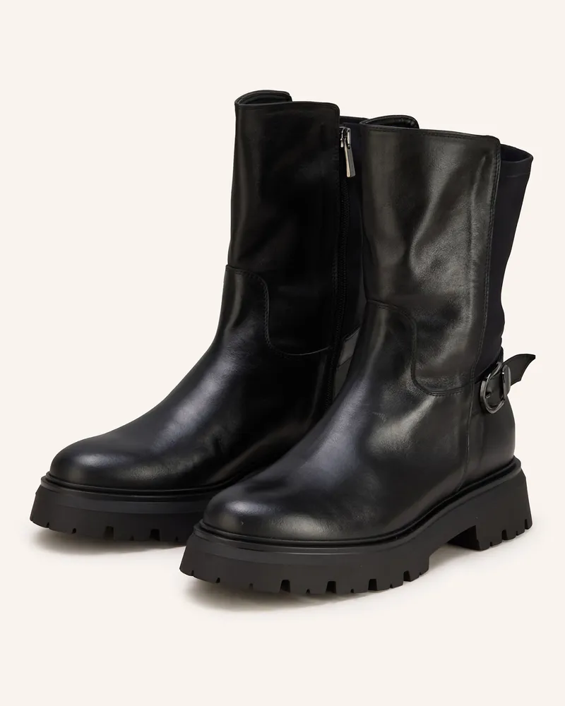 Darling Harbour Biker-Boots Schwarz
