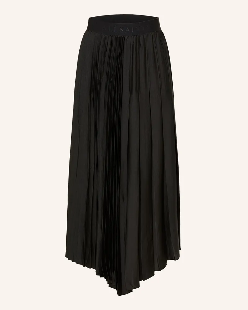 AllSaints Plisseerock JAX Schwarz