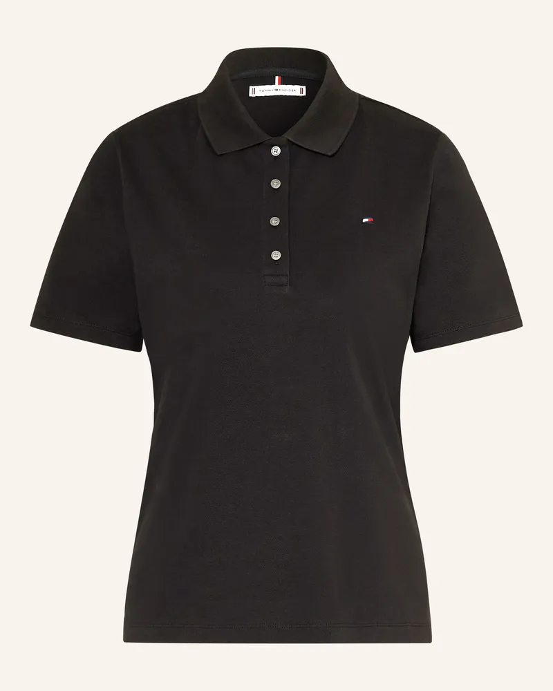 Tommy Hilfiger Piqué-Poloshirt Schwarz