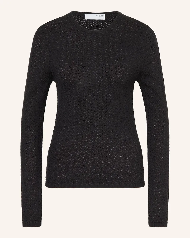 Selected Pullover schwarz Schwarz