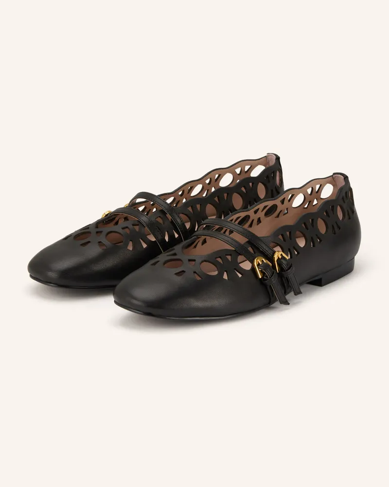 Coccinelle Mary-Jane-Ballerinas schwarz Schwarz