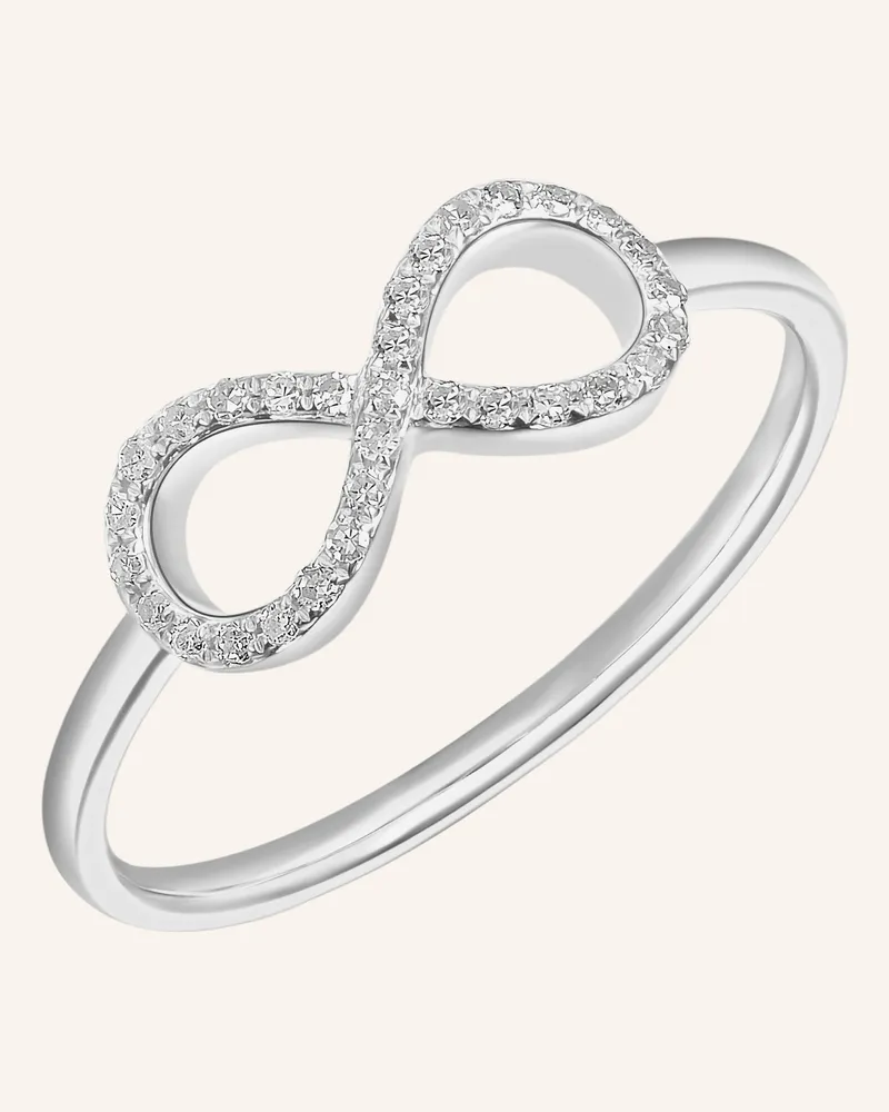 Leaf Ring Infinity Aus 18 Karat Weißgold Mit Diamanten silber Weissgold