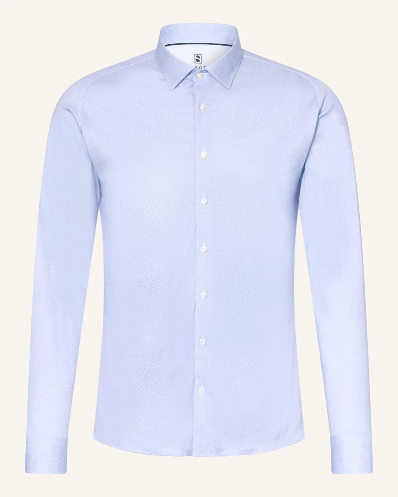 DESOTO Jerseyhemd Slim Fit Hellblau