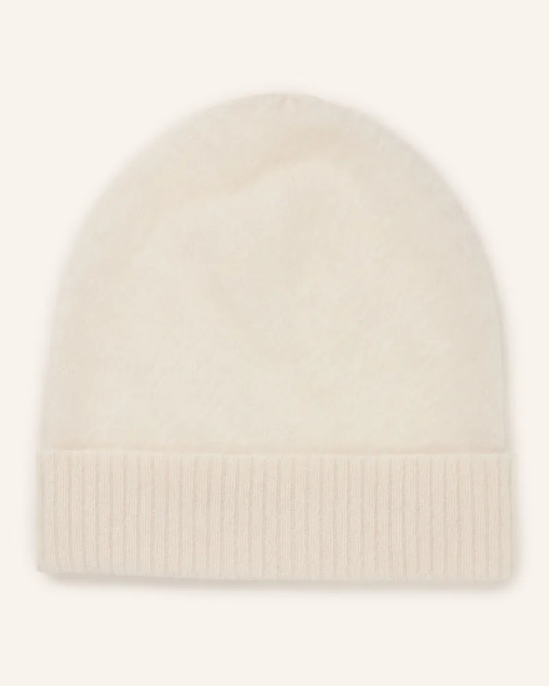 Darling Harbour Cashmere-Mütze weiss Ecru