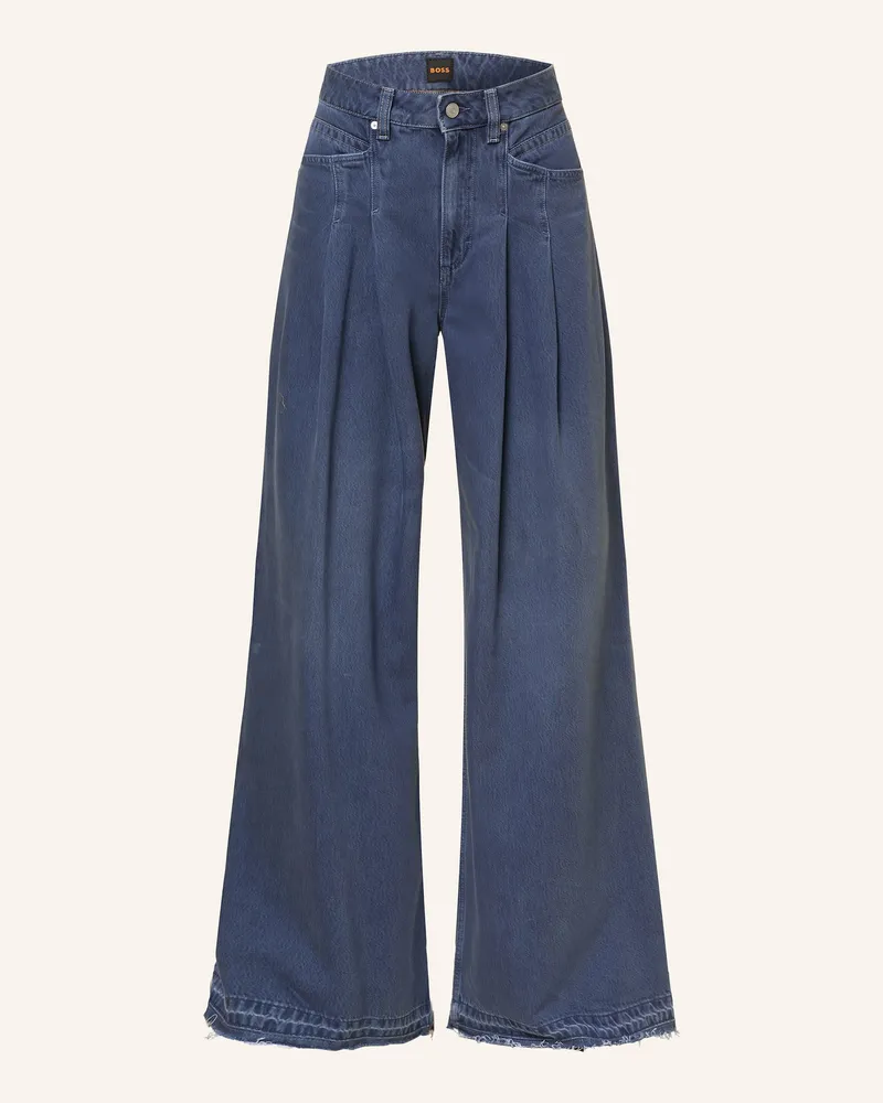 HUGO BOSS Wide Leg Jeans Slouchy grau 030