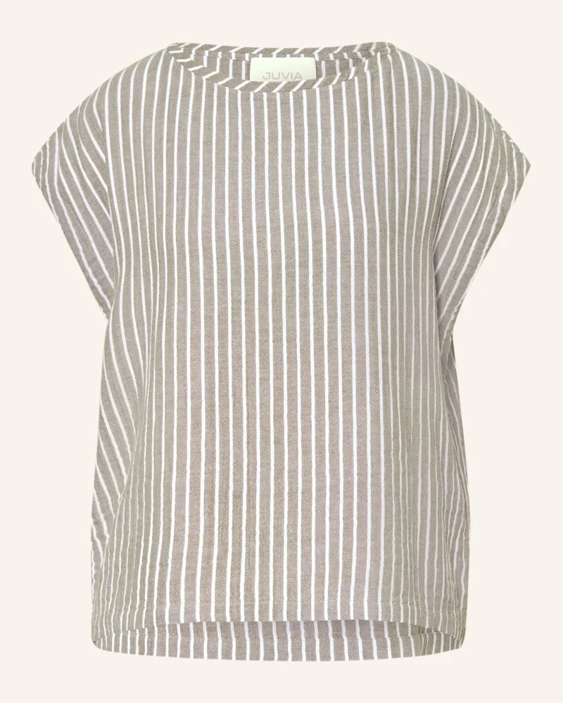 Juvia T-Shirt Tara Aus Musselin gruen Khaki