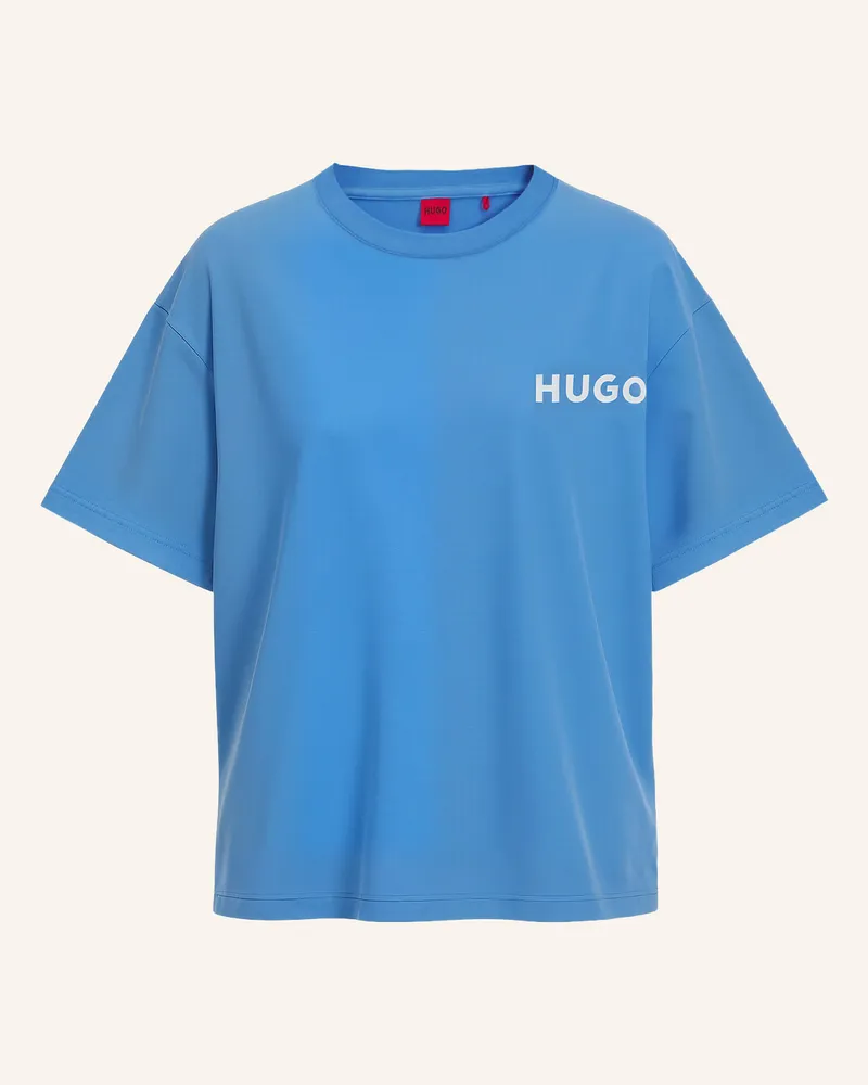 HUGO BOSS Pyjama-Oberteil UNITE_T-SHIRT Relaxed Fit Hellblau