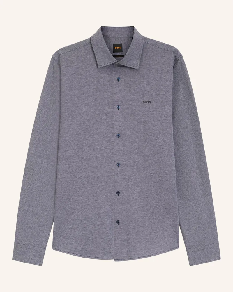 HUGO BOSS Hemd Slim Fit blau Dunkelblau