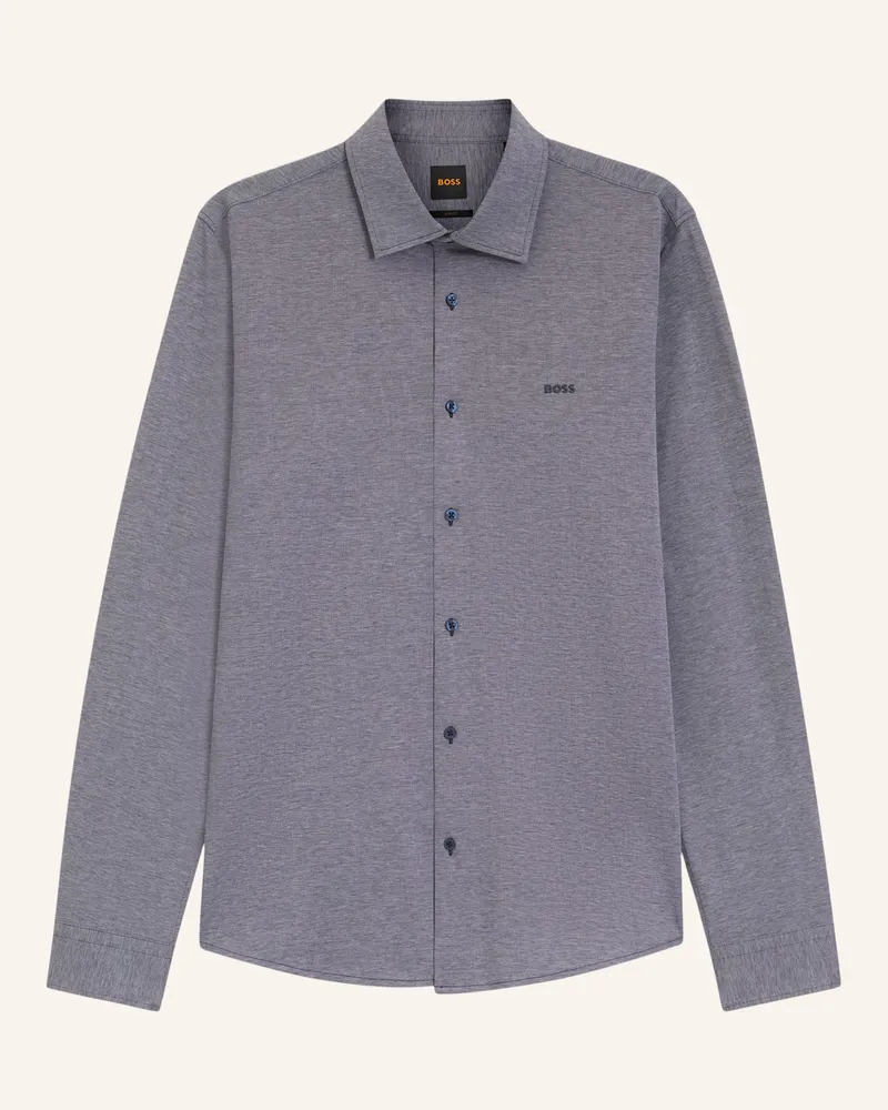 HUGO BOSS Hemd Slim Fit blau Dunkelblau