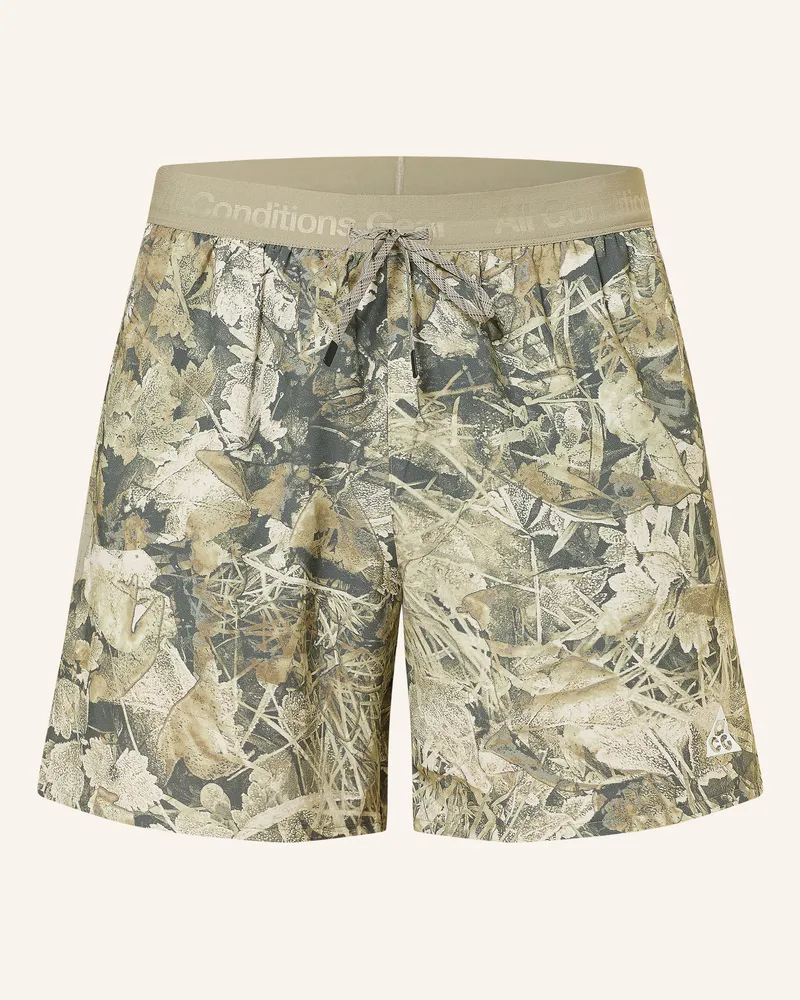 Nike 2-In-1-Laufshorts Acg Chamo Camo gruen Oliv