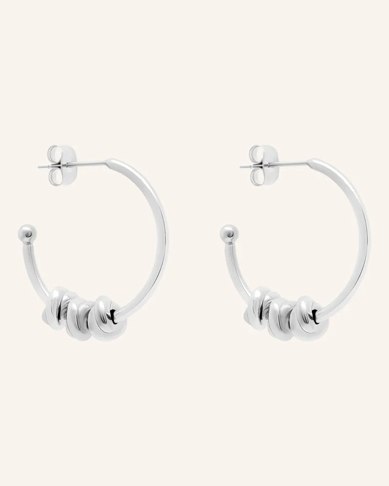 S.Oliver Creolen  Aus  Edelstahl silber Silber