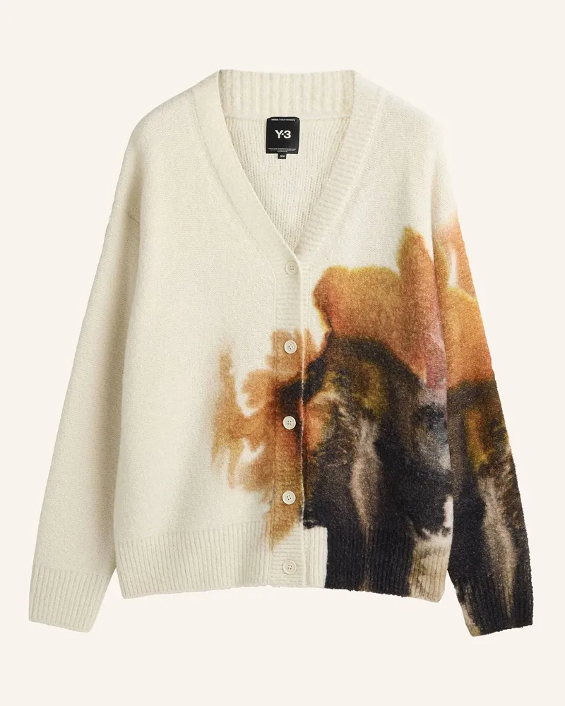 Y-3 Y-3 Strickjacke Mit Grafik weiss Weiss