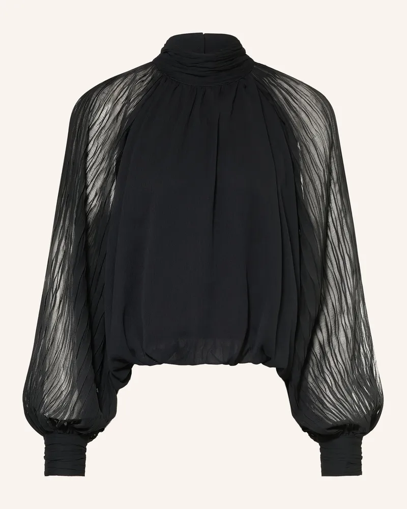Y.A.S Blusenshirt Mit Plissees schwarz Schwarz