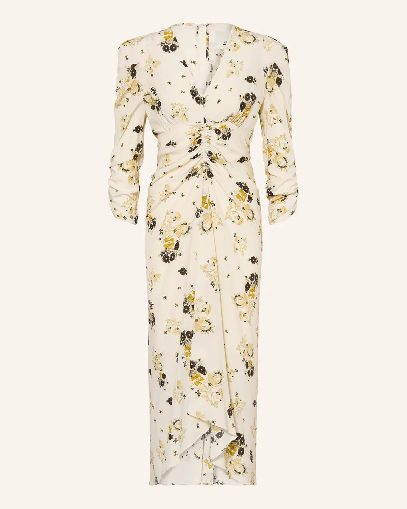 Isabel Marant Kleid Albini Mit Seide Und 3/4-Arm weiss Ecru