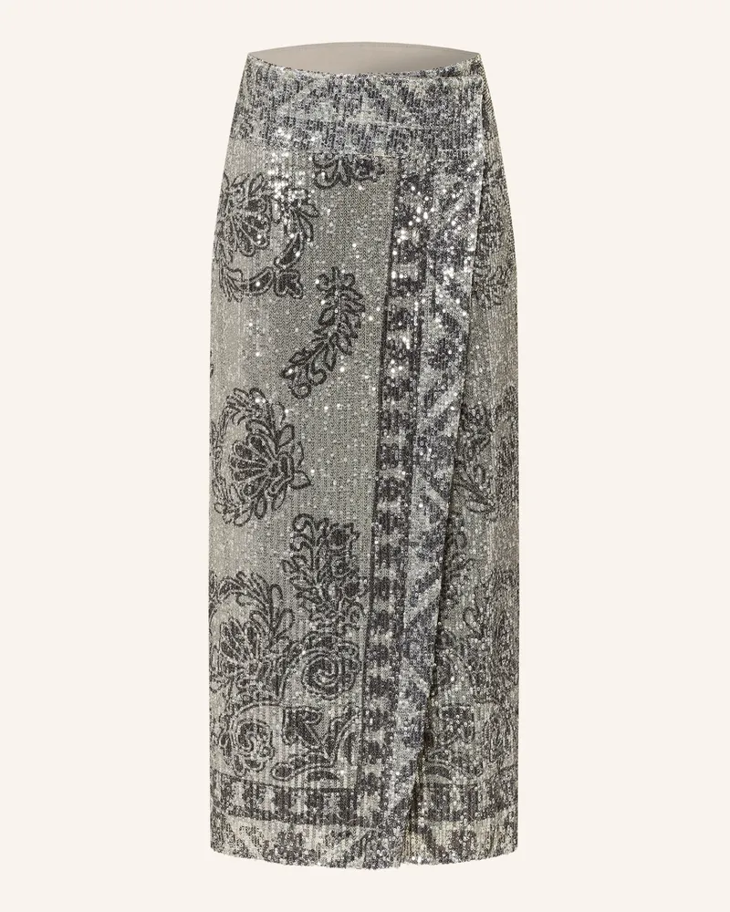 ba&sh Wickelrock Silvia Mit Pailletten schwarz Schwarz