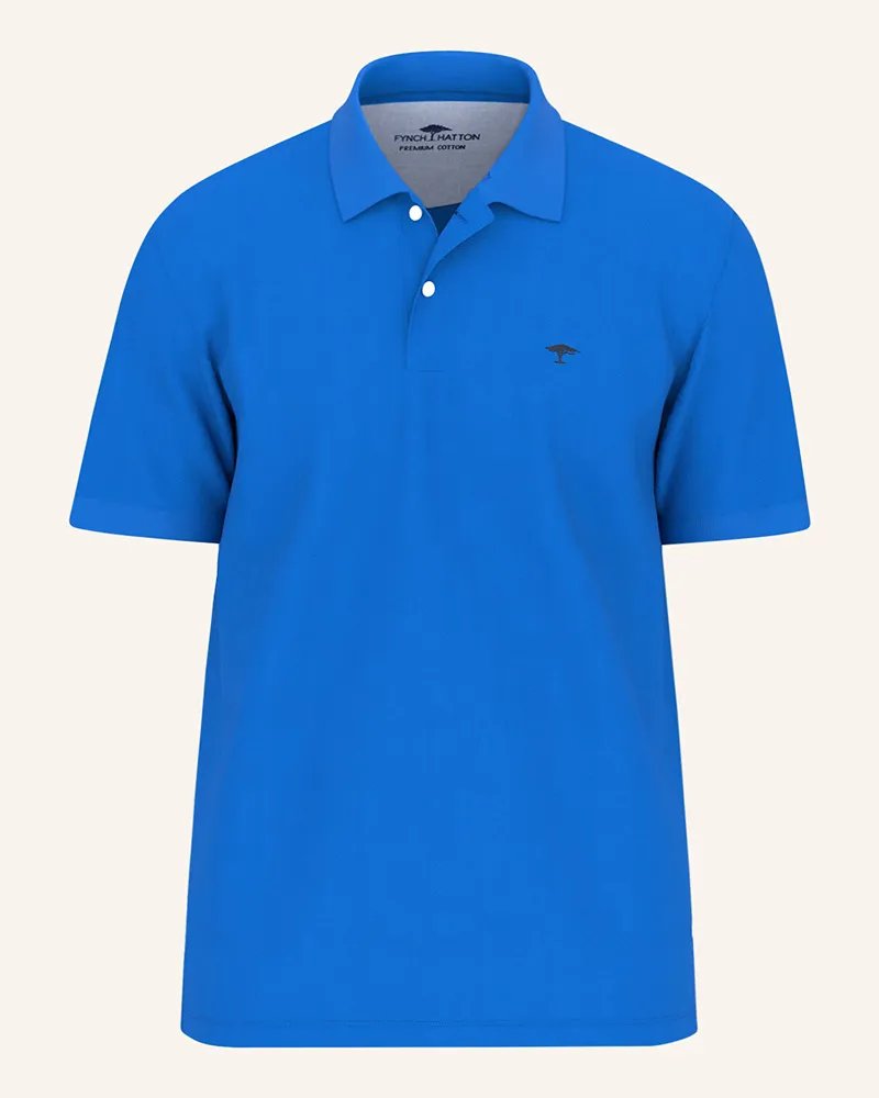 Fynch-Hatton Piqué-Poloshirt Blau