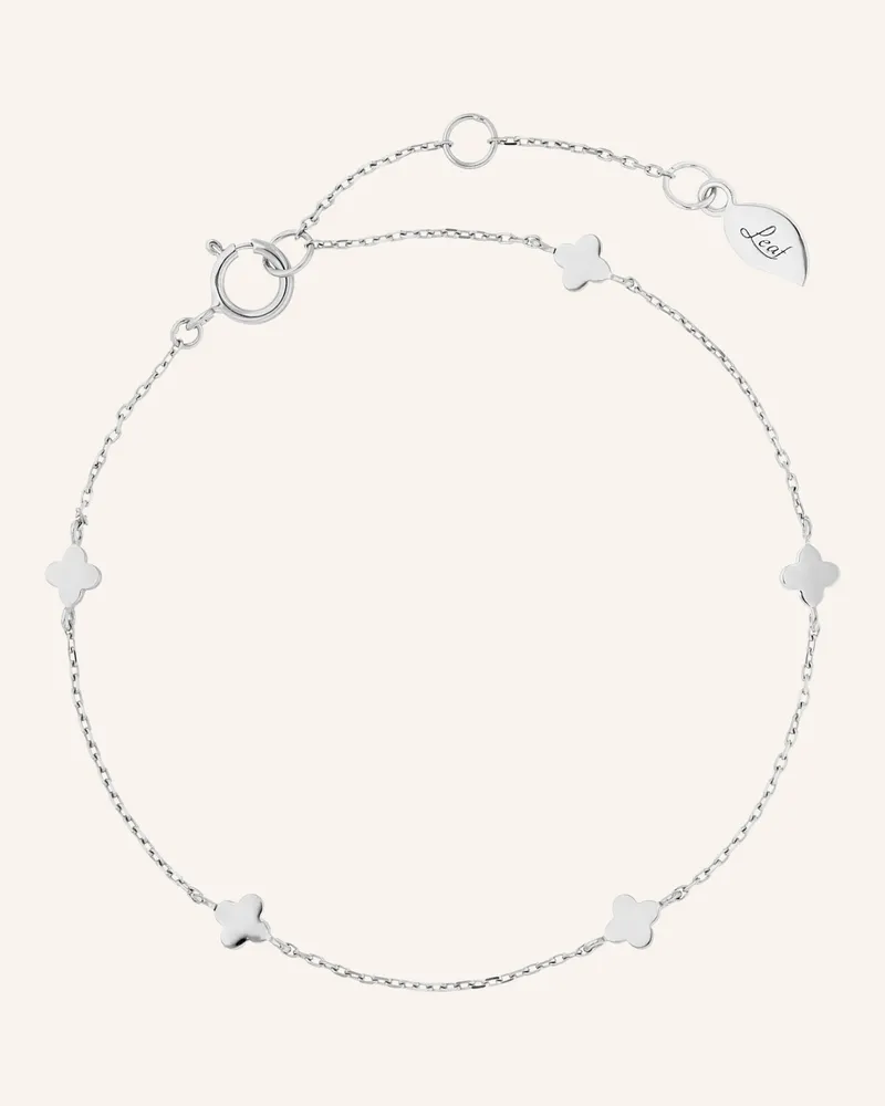 Leaf Armband Mini Clover Aus 14 Karat Gelbgold silber Weissgold