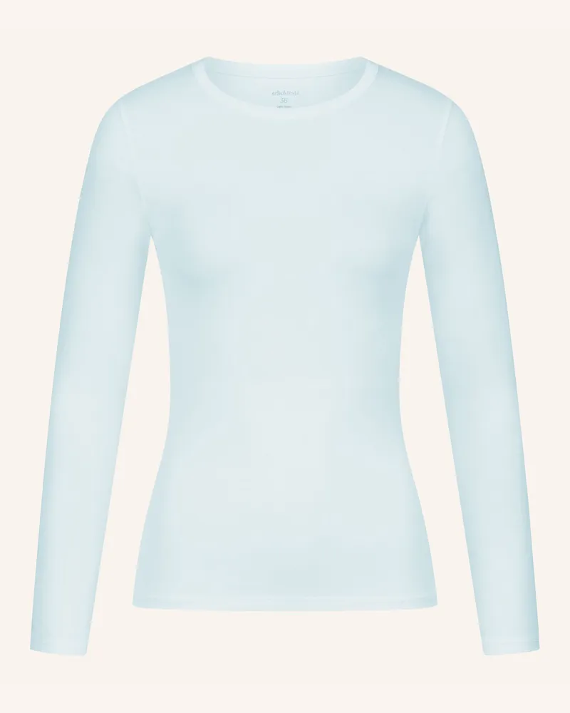 Ehrlich Textil Light Touch Schmales Langarmshirt Aus Lyocell - Seidig Weich blau Blau
