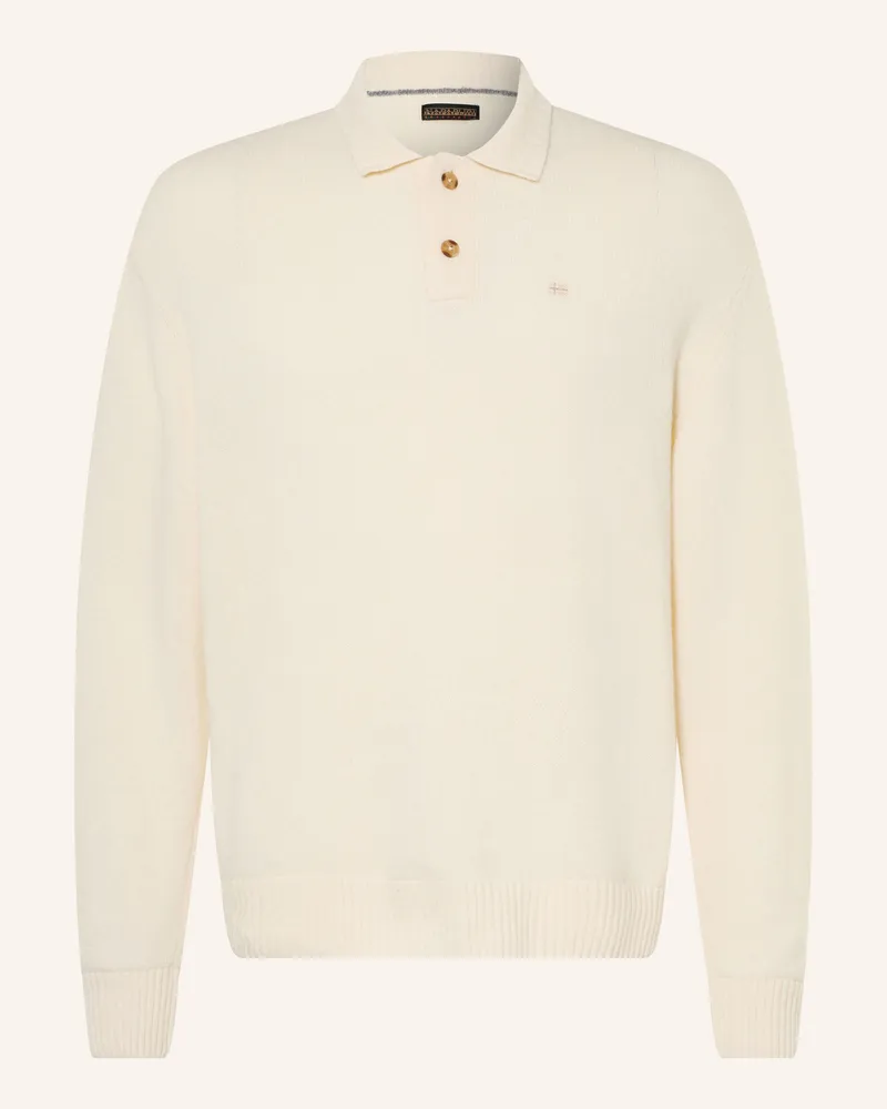 Napapijri Strick-Poloshirt D-Ordin beige Ecru