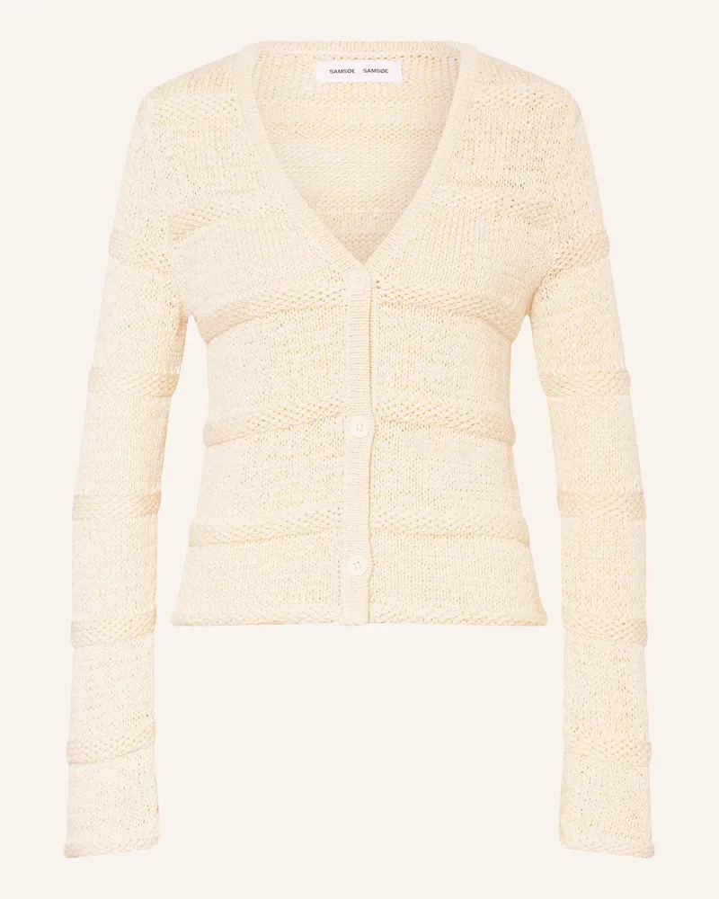 Samsøe & Samsøe Strickjacke Sanettie weiss Ecru