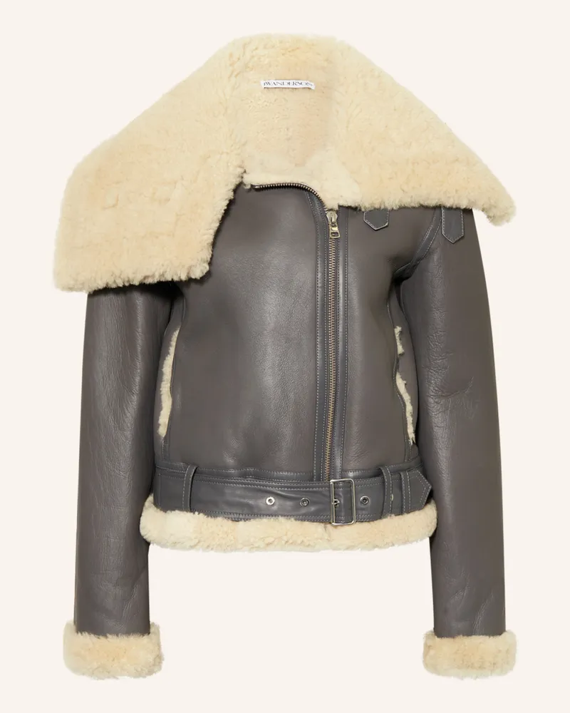 J.W.Anderson Lederjacke Taupe