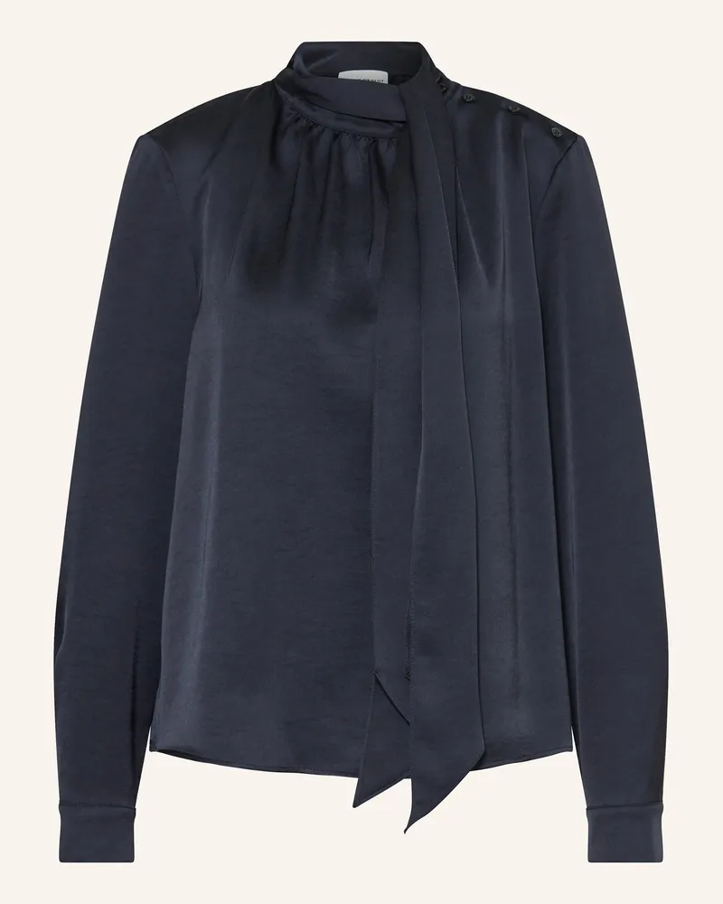 Claudie Pierlot Schluppenbluse aus Satin Dunkelblau