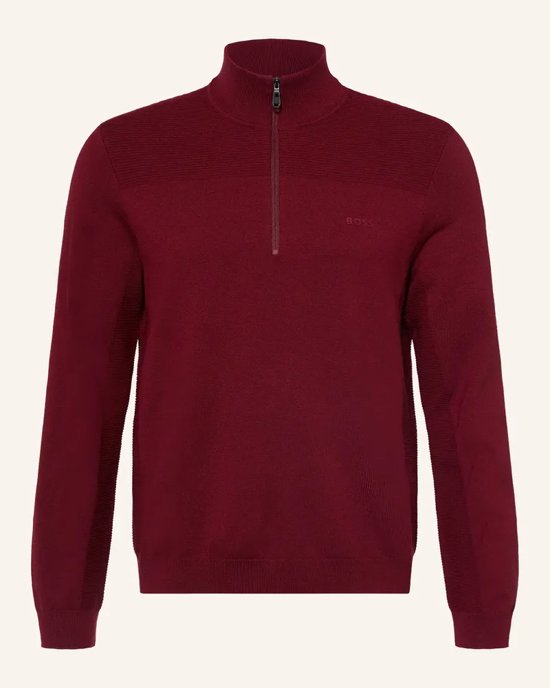 HUGO BOSS Troyer Momentum rot Dunkelrot