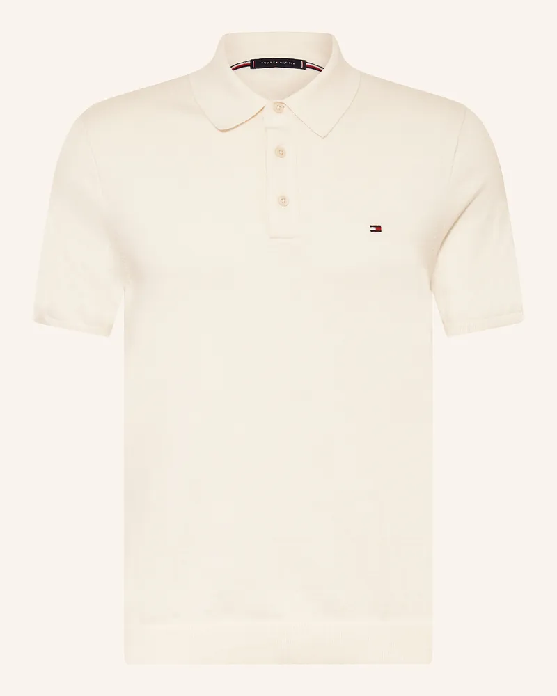 Tommy Hilfiger Strick-Poloshirt weiss Creme