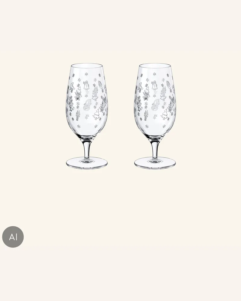 Villeroy & Boch Biertulpe, 2 Stück Toy's Delight transparent Weiss