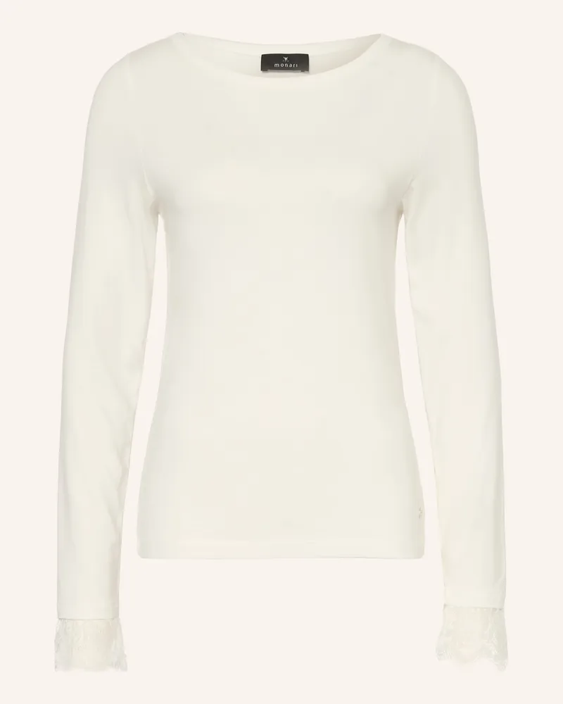monari Longsleeve Mit Spitze weiss Weiss