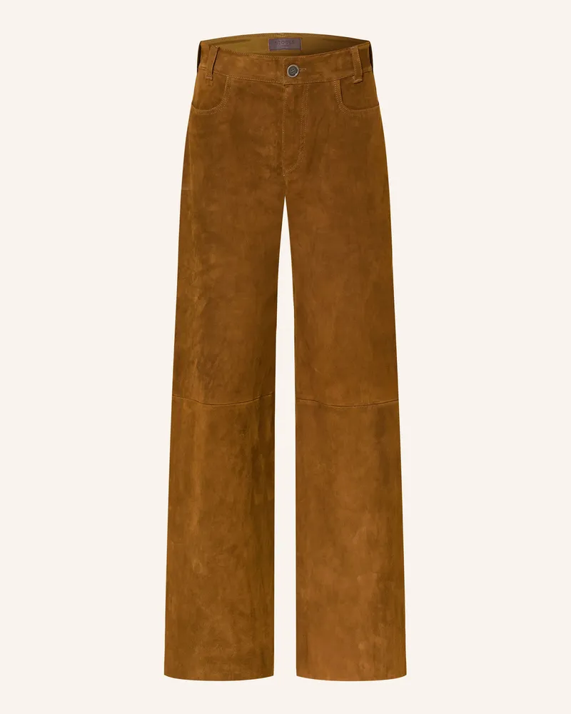 Stouls Lederhose Lilou Ten braun Cognac