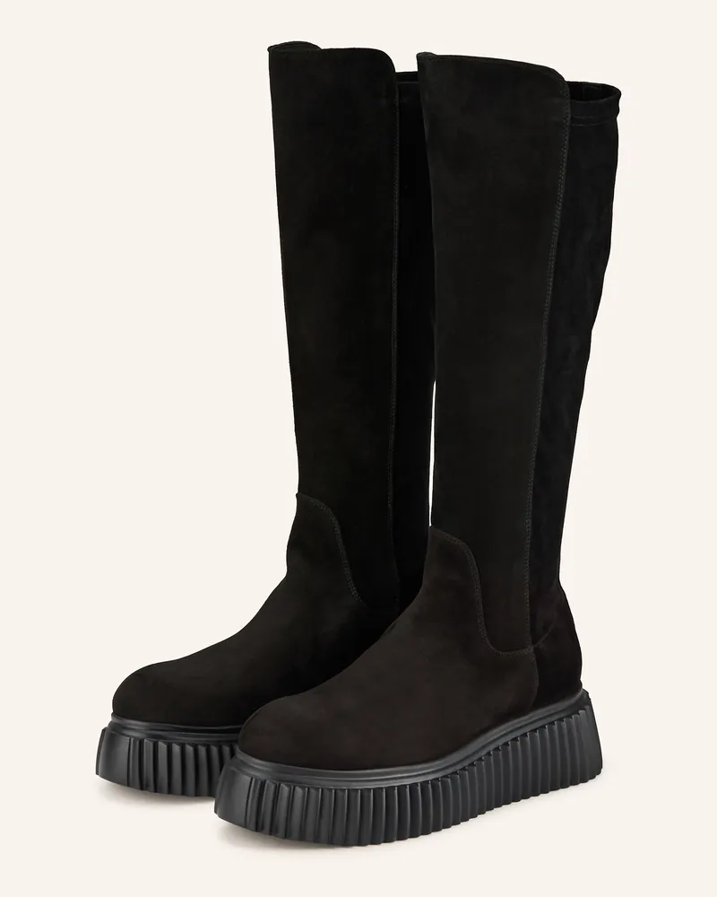 Attilio Giusti Leombruni Plateau-Stiefel Gloria schwarz Schwarz