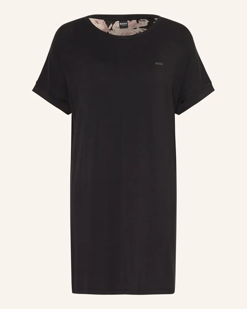 HUGO BOSS Nachthemd Essence schwarz Schwarz