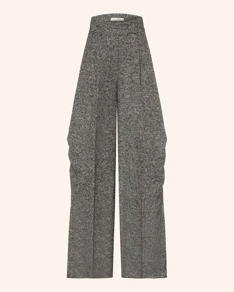 Max Mara Marlenehose Simone Mit Seide schwarz Schwarz