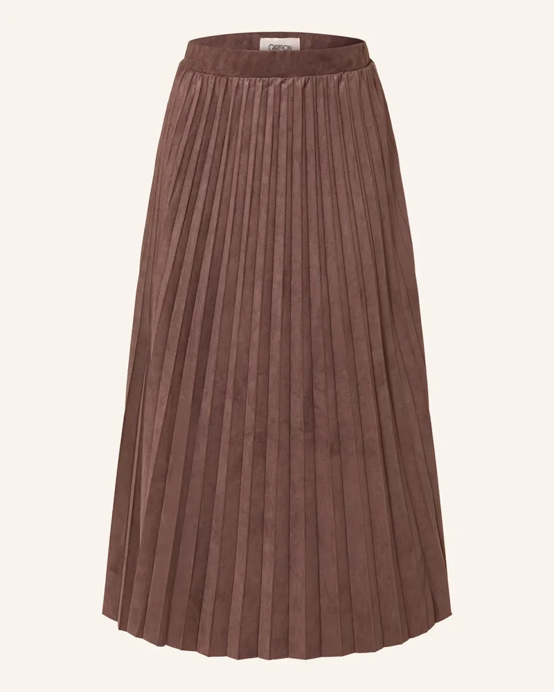 Cartoon Plisseerock Braun