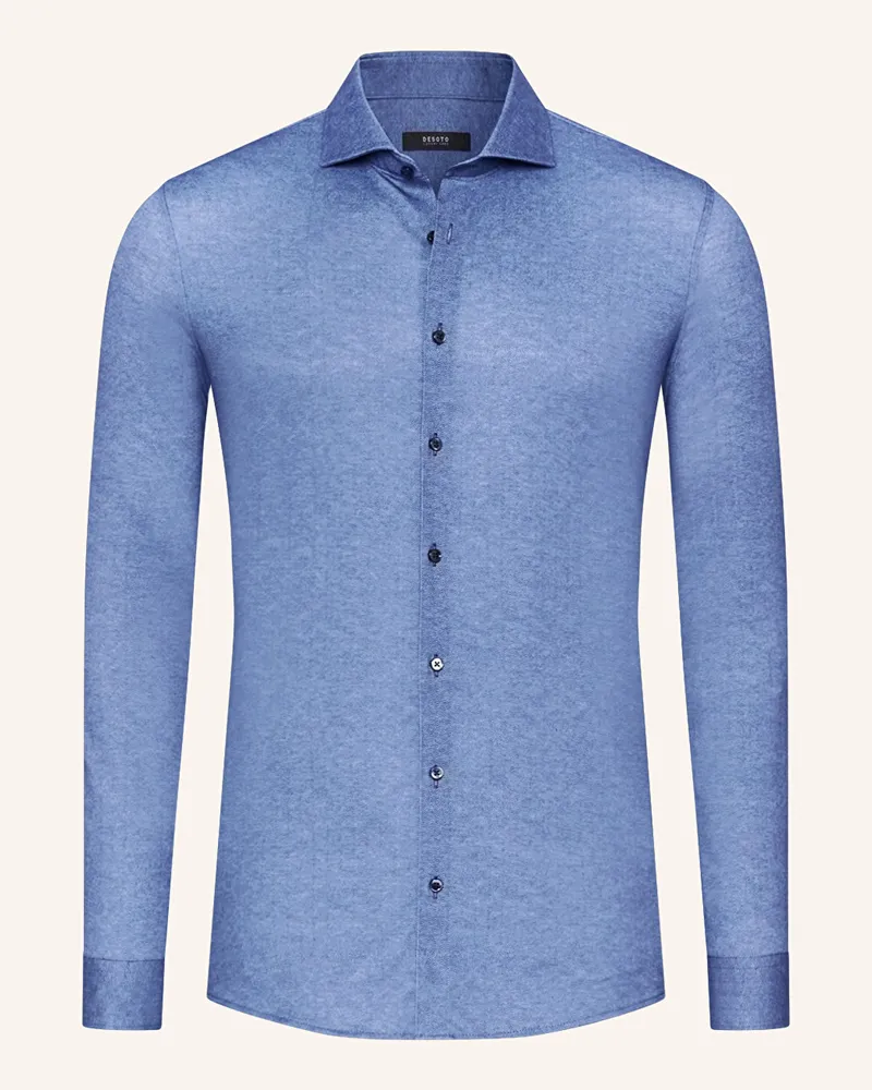 DESOTO Jerseyhemd Slim Fit blau Blau