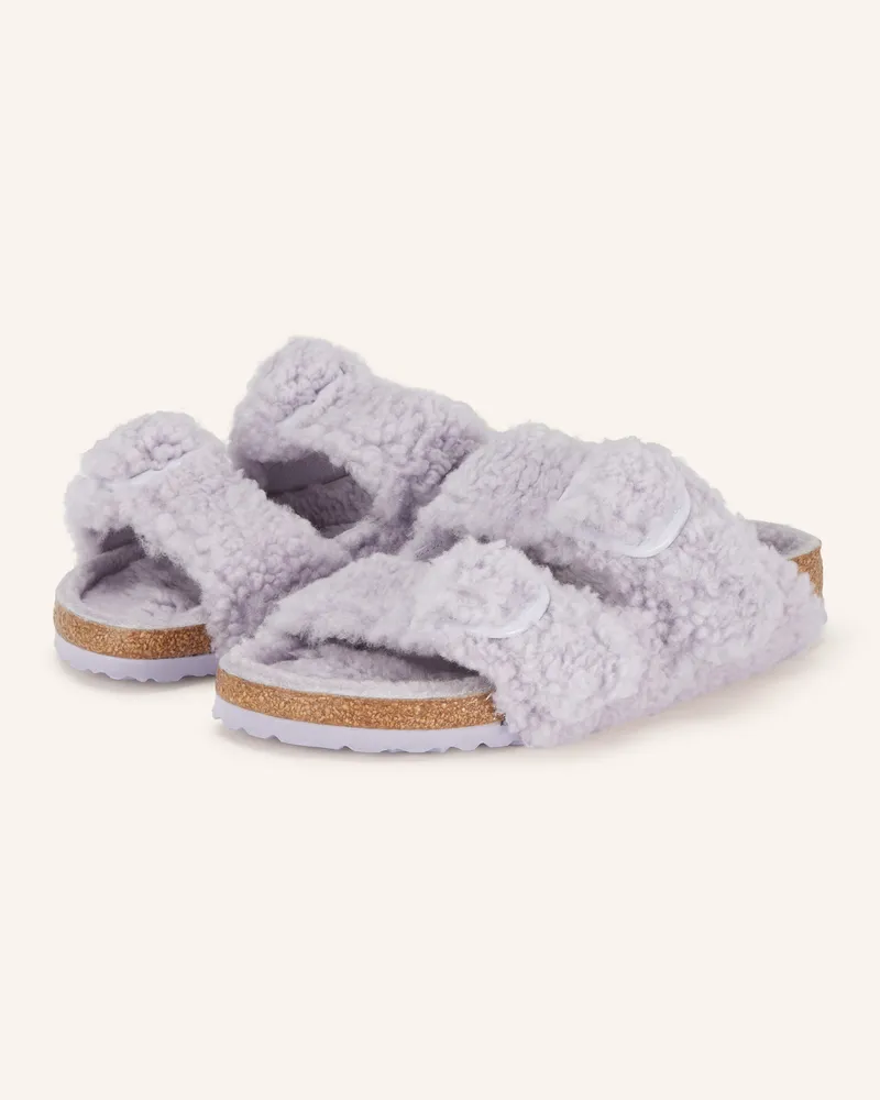 Birkenstock Pantoletten Arizona Big Buckle Shearling lila Helllila